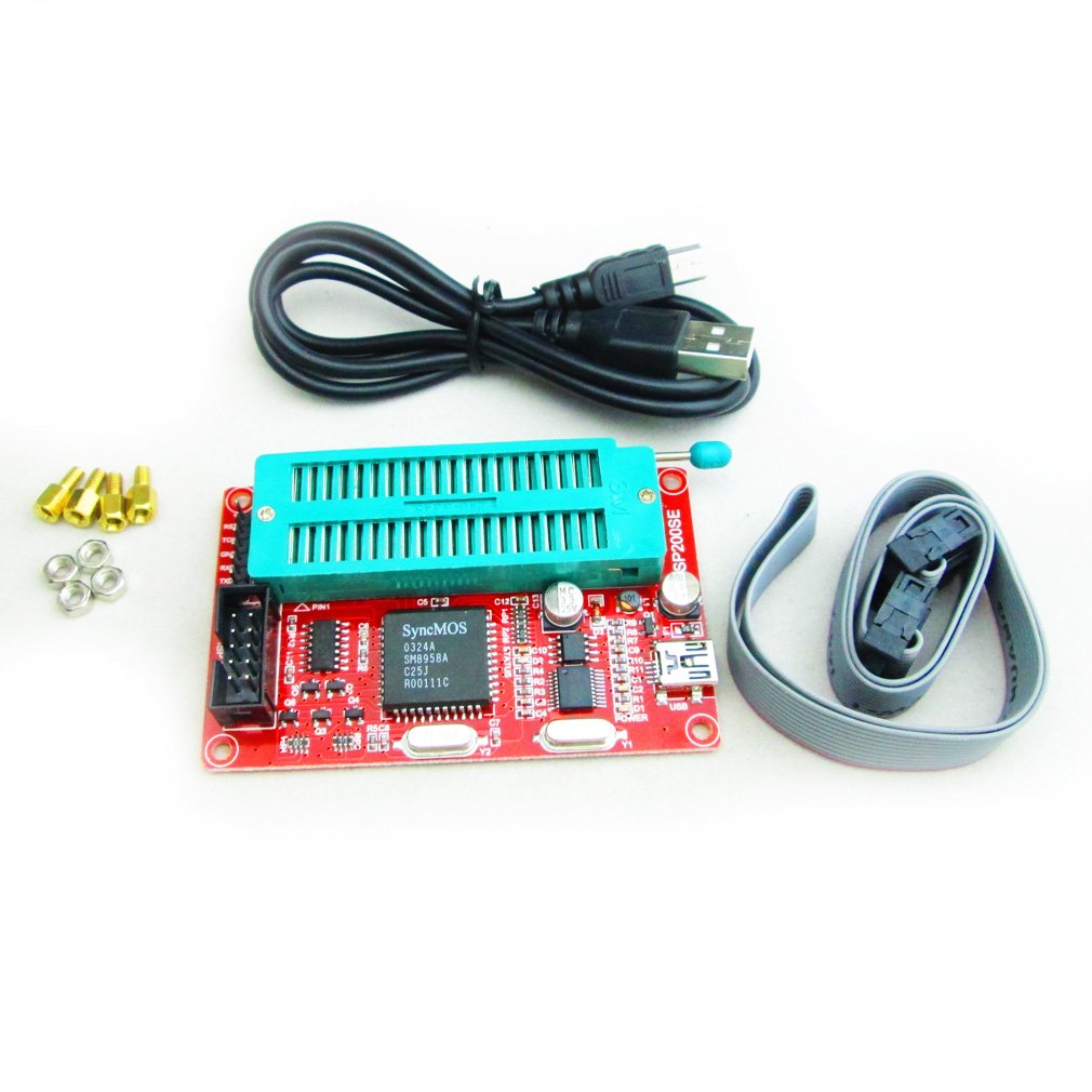 HiLetgo 51 Microcontroller Programmer SP200SE USB Burner Support AT89C52 24C02 93C46 300 Variety of