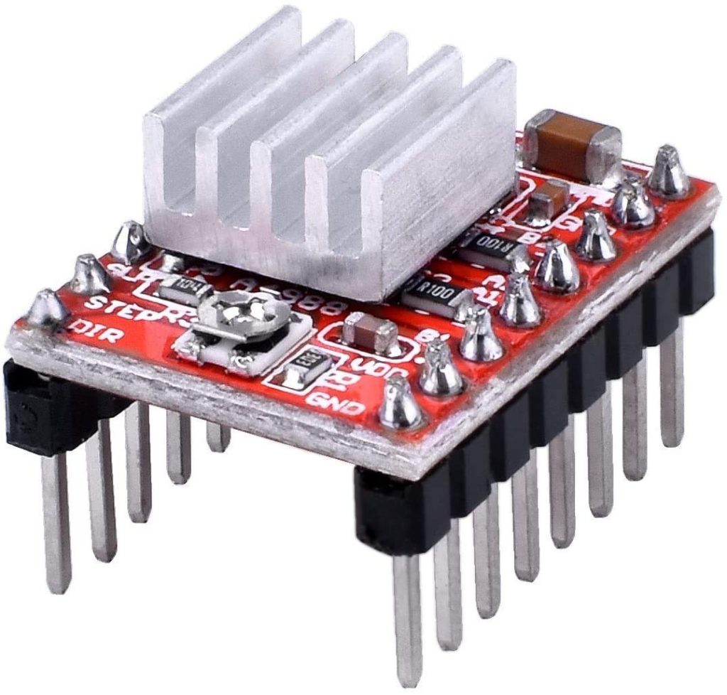 HiLetgo 1pc A4988 Stepstick Stepper Motor Driver Module + Heat Sink for 3D Printer Reprap Compatible
