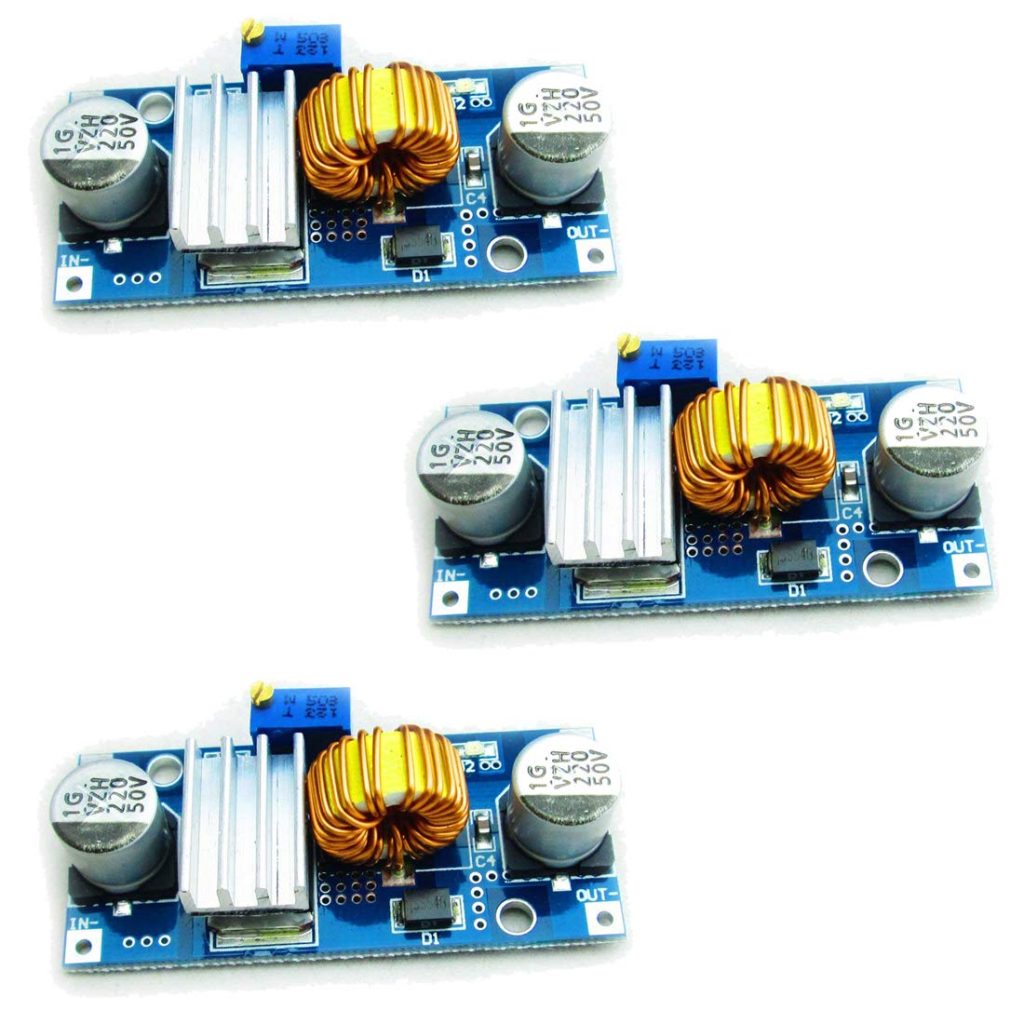 HiLetgo 3pcs XL4015 4-38V to 1.25-36V 5A DC Buck Converter Step Down Module 5A DC Adjustable Step-Do