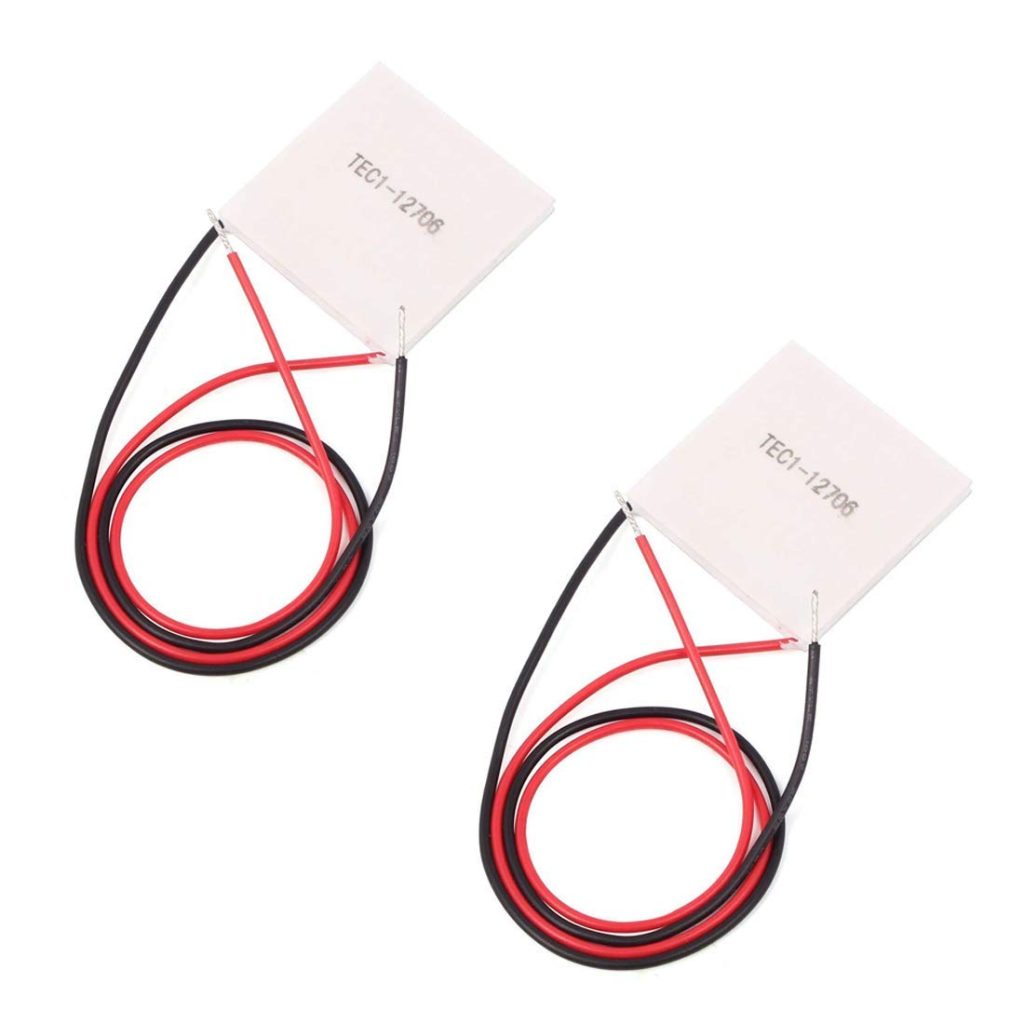 HiLetgo 2pcs TEC1-12706 Semiconductor Refrigeration Tablets TEC1-12706 12V 6A Heatsink Thermoelectri