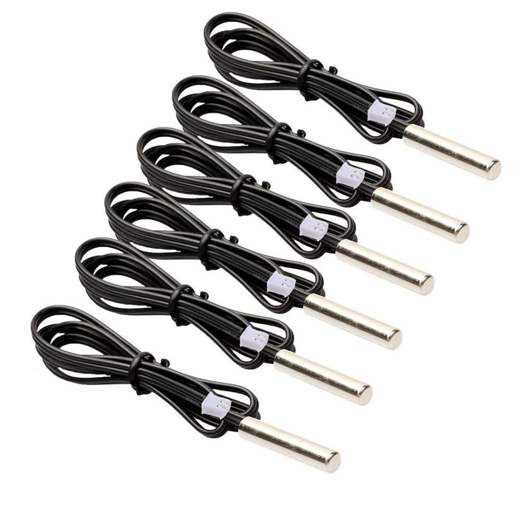 HiLetgo 6pcs NTC Temperature Sensor 5K + 10K 1% NTC B3950 Waterproof Probe Thermistor Accuracy Tempe