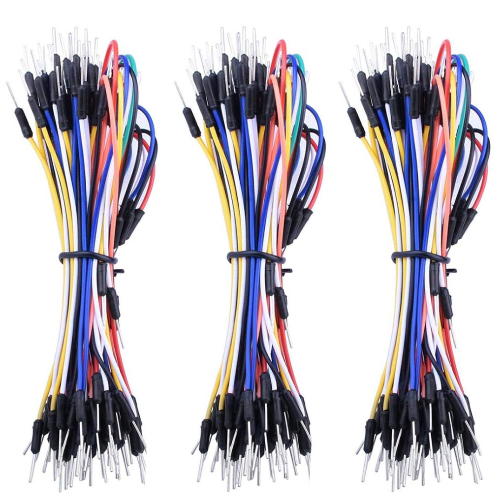 HiLetgo Pack of 3 Set 65pcs Assorted Multicoloured Solderless Wires Flexible Breadboard Jumper Wires