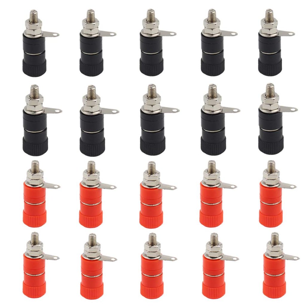 HiLetgo 20pcs JS-910B JS-919 Terminal Wire Connectors JS-910B Jack Socket Female Binding Banana Plug