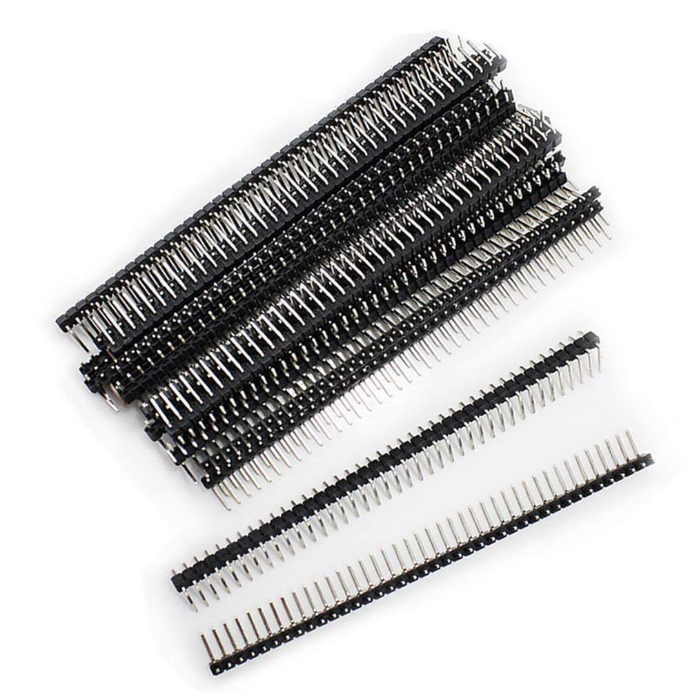 HiLetgo 10pcs 1 * 40P Single Row Pin Bent Pin Copper Needles 2.54mm Pitch