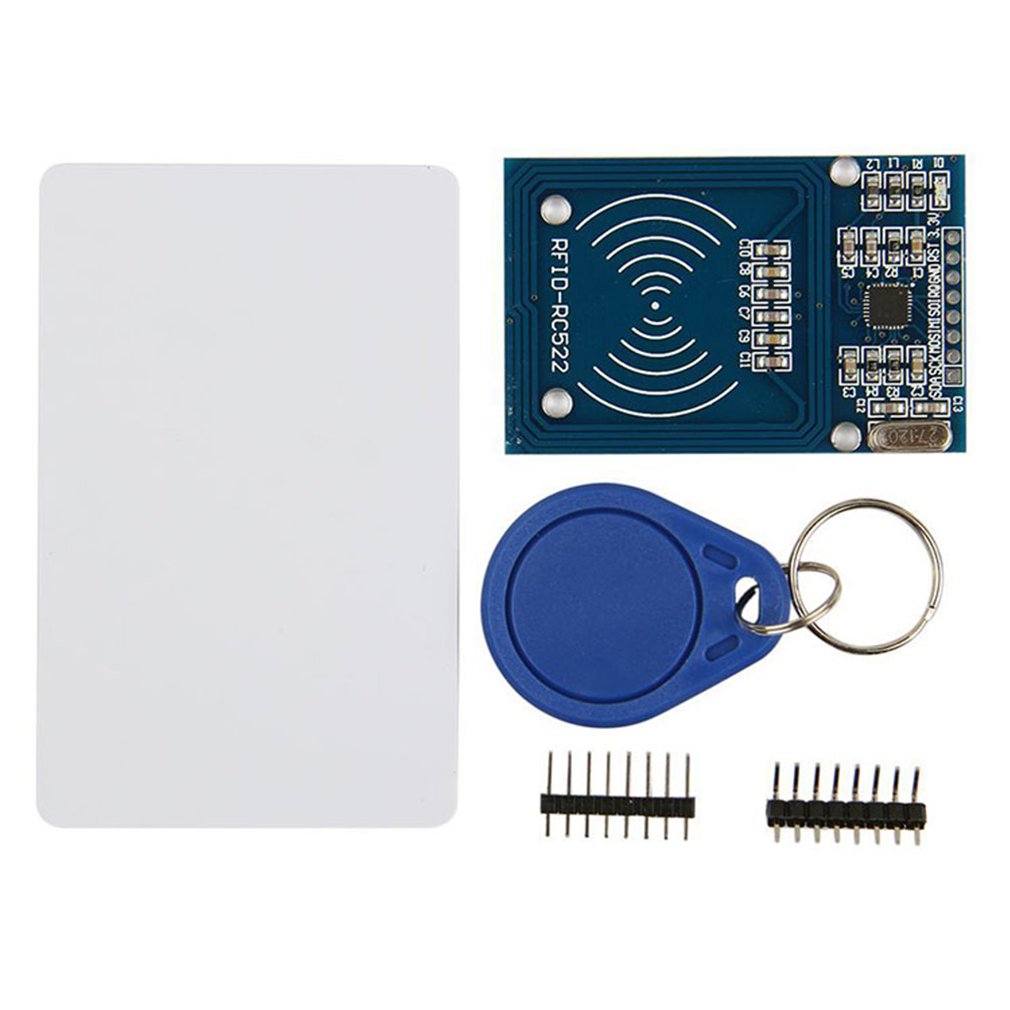HiLetgo RFID Kit - Mifare RC522 RF IC Card Sensor Module + S50 Blank Card + Key Ring for Arduino Ras