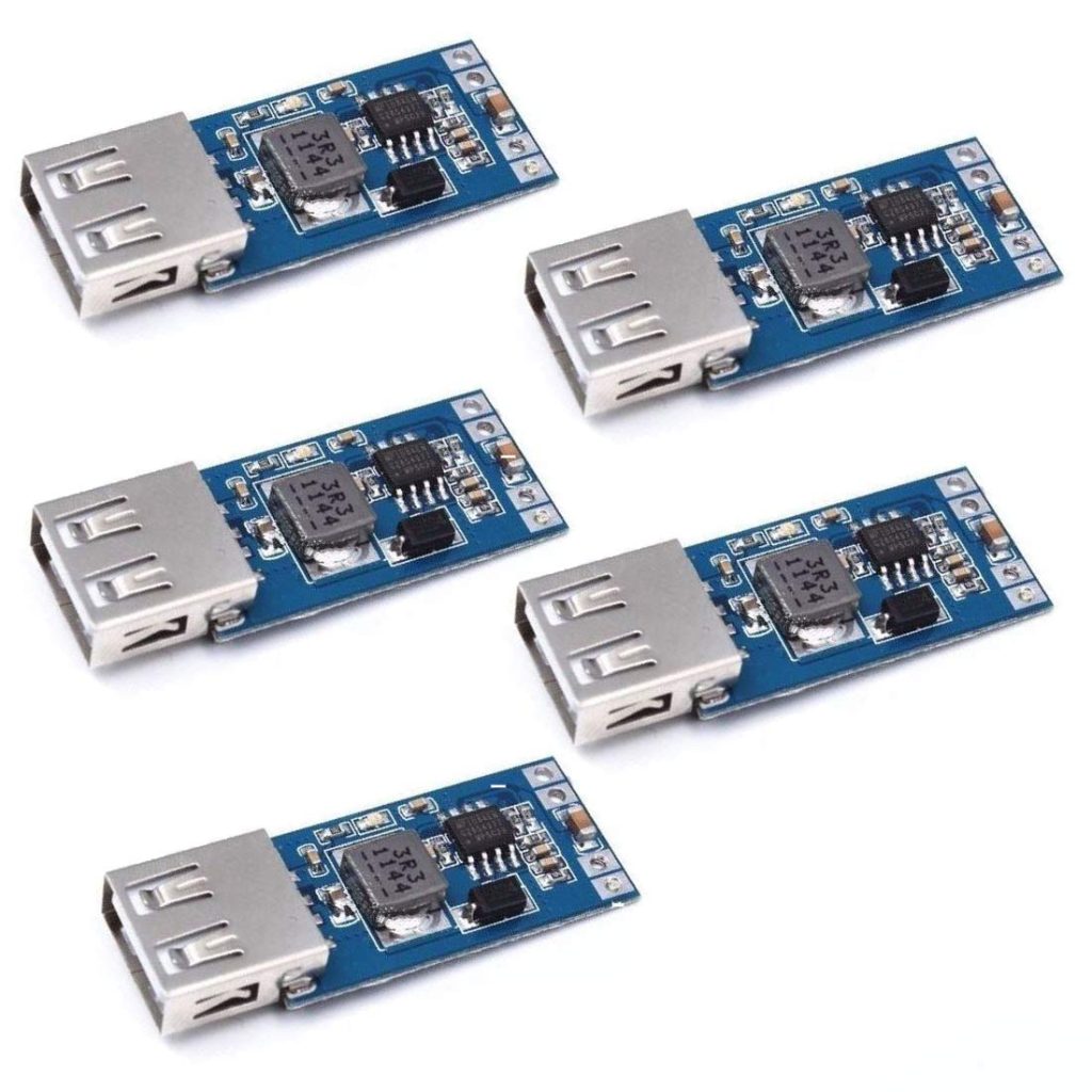 HiLetgo 5pcs 3A DC-DC 9V/12V/24V to 5V Step Down Power Module USB Vehicle Car Charger