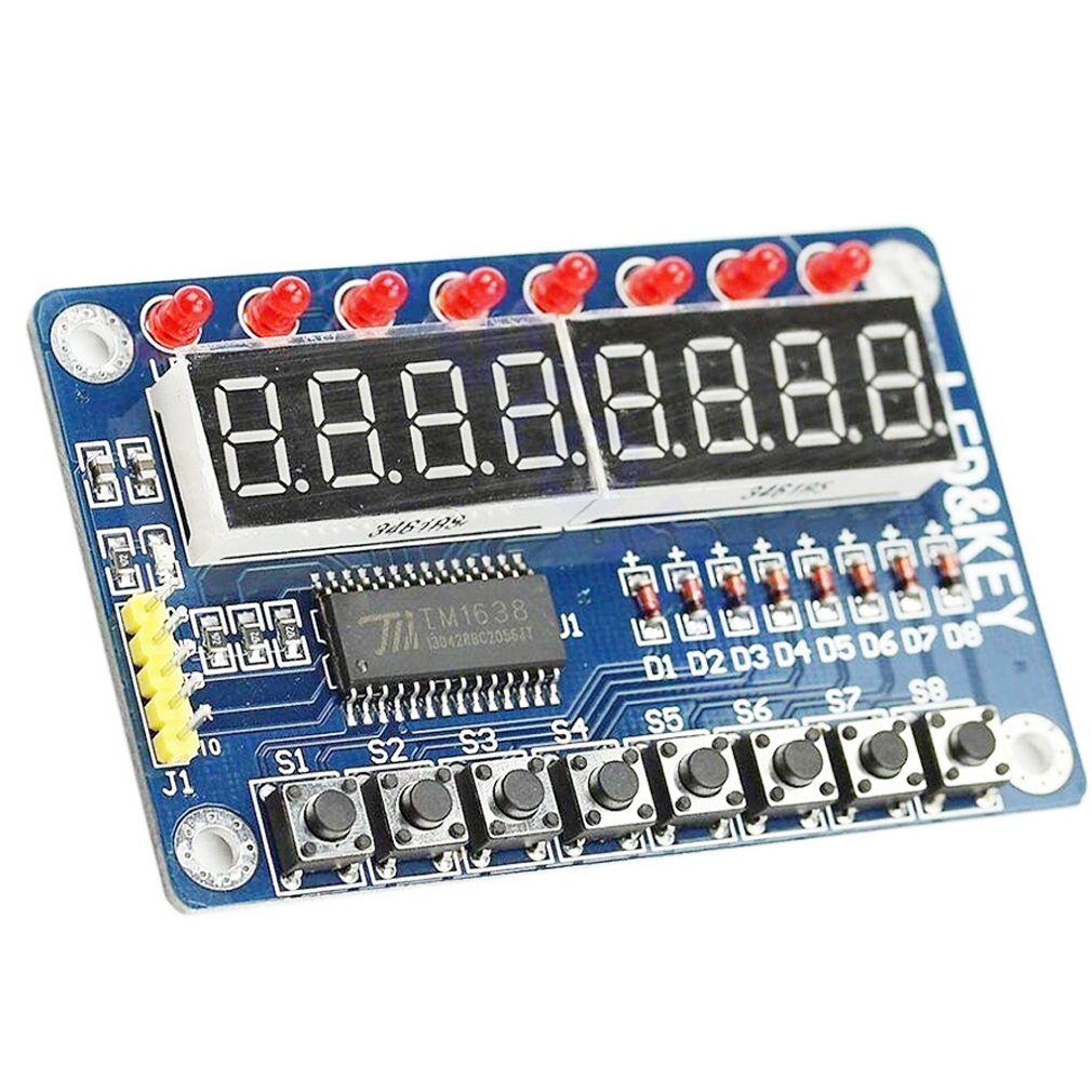 HiLetgo TM1638 8 Bits Digital LED Tube Display Module with 8 LEDs 8 Button Keys for AVR Arduino ARM