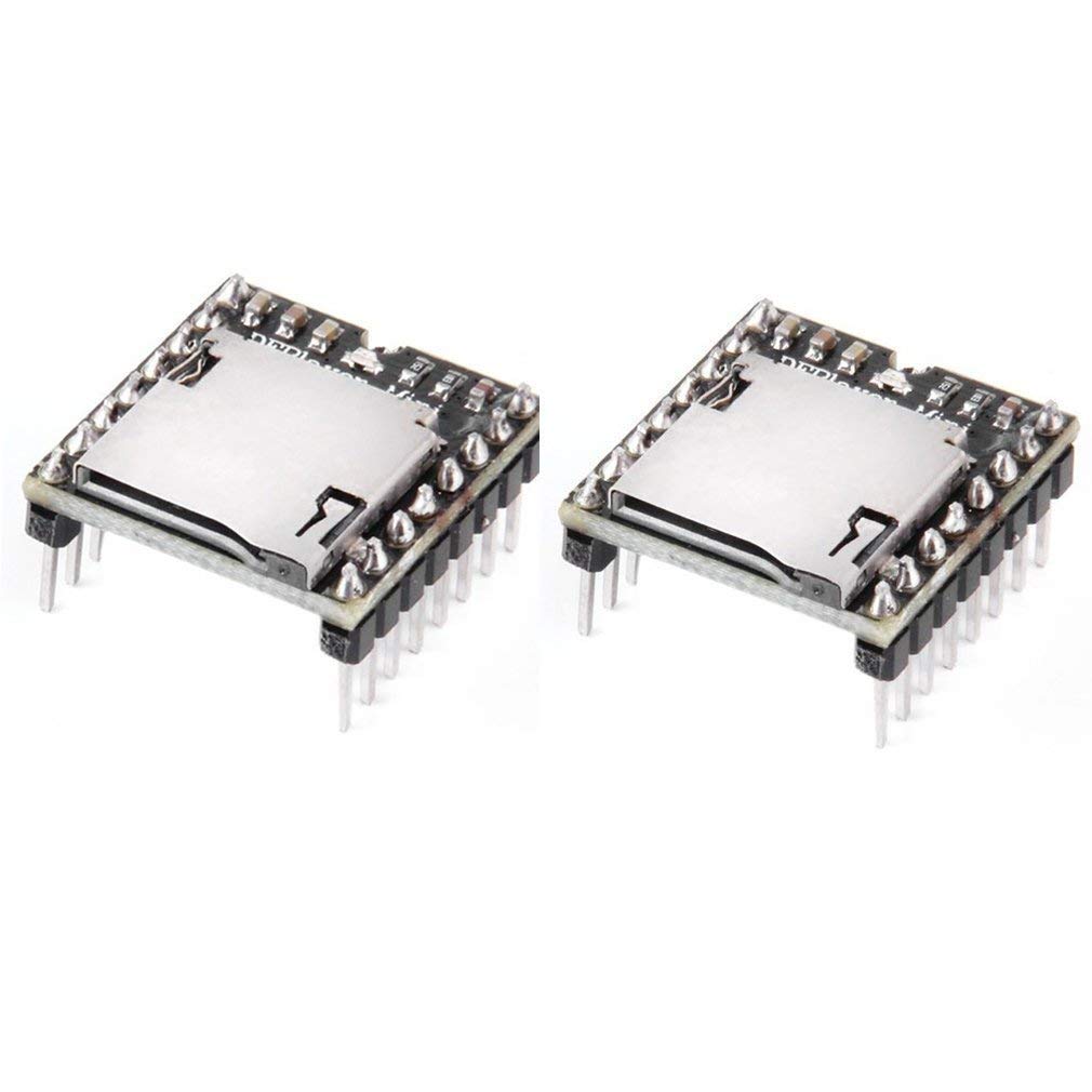 HiLetgo 2pcs mp3 Player Mini MP3 Player Audio Voice Module TF Card U Disk Board for DFPlayer Audio V