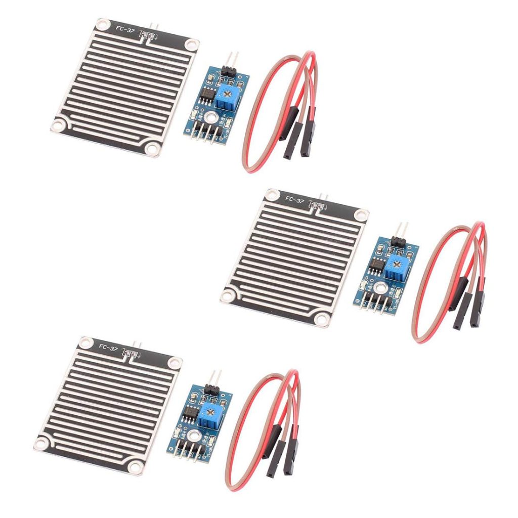 HiLetgo 3pcs LM393 Rain Drops Sensor Weather Moisture Monitor Sensor Humidity Sensitivity Module Nic