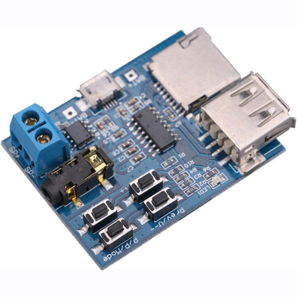 HiLetgo TF Card U Disk Play MP3 Decoder Player Module with Audio Amplifier Audio Decoding Player Mod