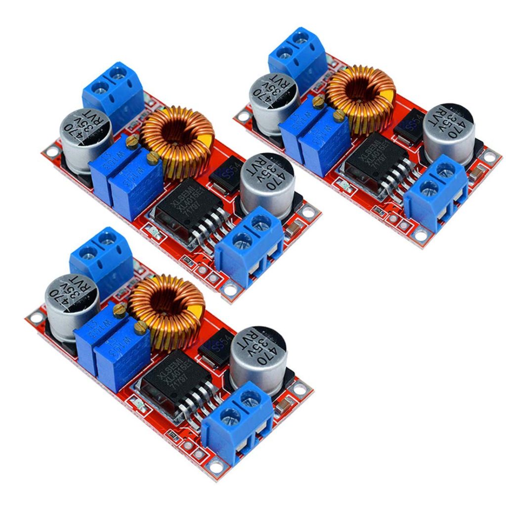 HiLetgo 3pcs XL4015 5A DC to DC CC CV Lithium Battery Step Down Charging Board Led Power Converter C